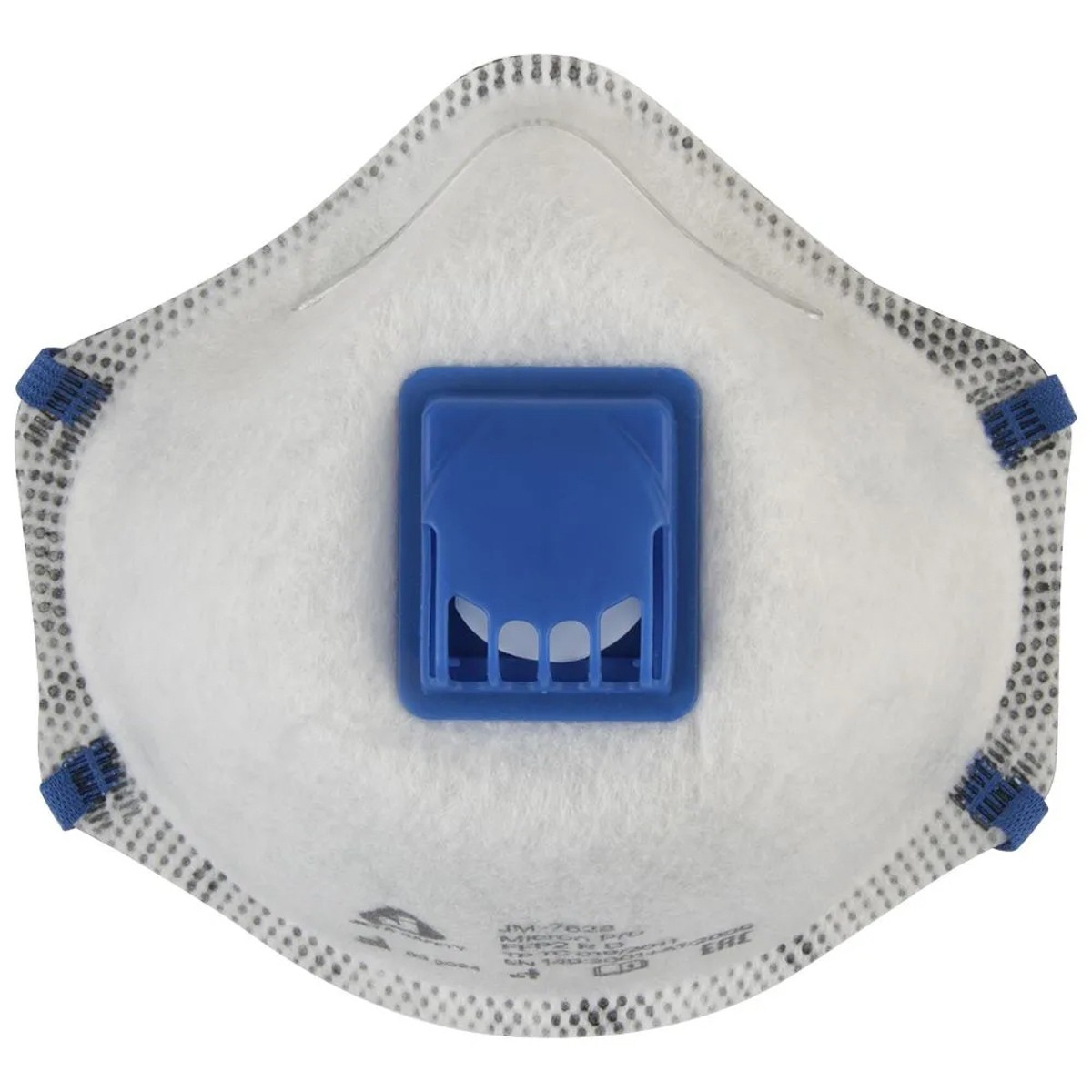 JM-7628 Micron Pro Полумаска противоаэрозольная с клапаном, с угольным слоем, чашеобразная