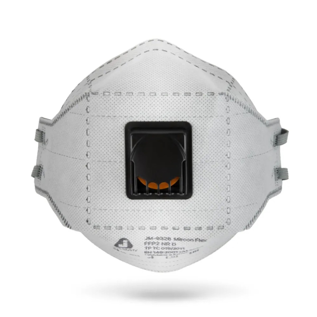 JM-9326 MICRON FLEX Полумаска противоаэрозольная с клапаном, с угольным слоем, трехпанельная (уп/20